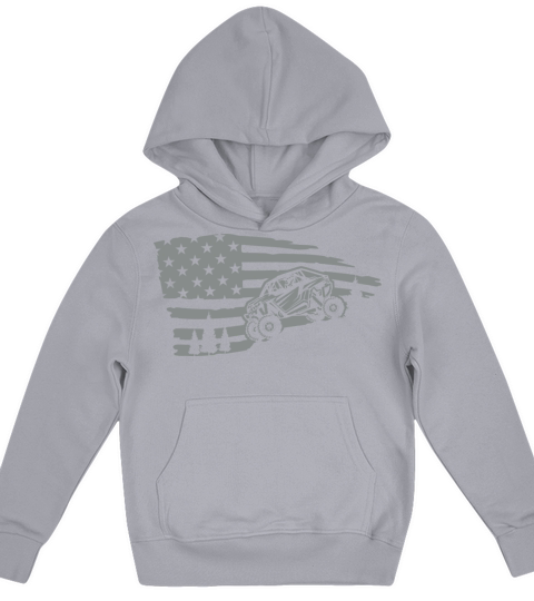 POLARIS RZR Vintage Rzr USA flag theme Kids Hoodie