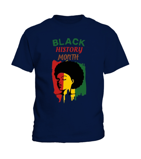 Black History Month Afro Melanin Black Women Kids T-Shirt