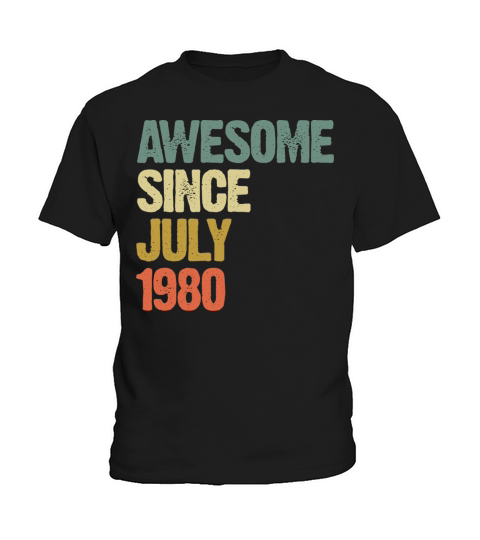 Distressed Vintage Awesome Since July 1980 Kids T-Shirt