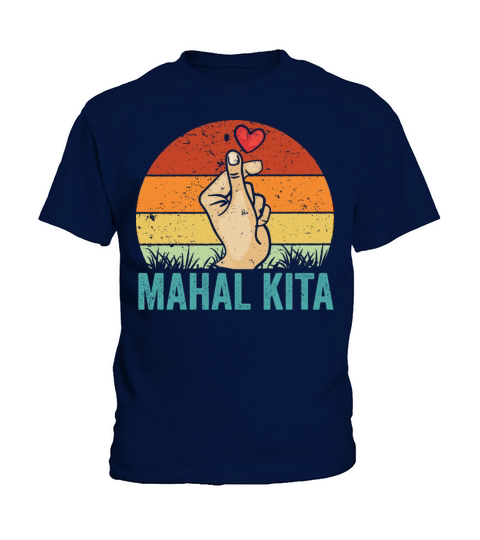Vintage Mahal Kita Pinoy Finger Heart For Filipino Kids T-Shirt