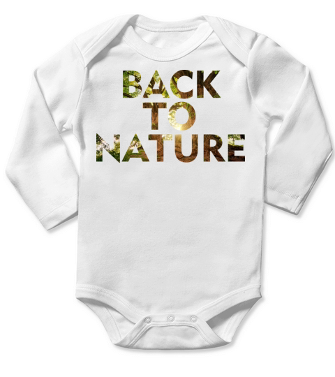 Back To Nature Design Long Sleeve Baby One-Piece