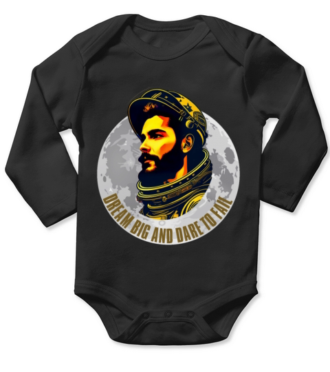 Dream big and dare to fail Long Sleeve Baby One-Piece