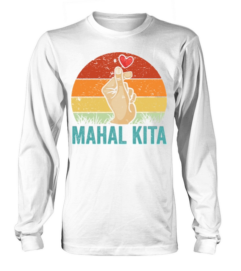 Vintage Mahal Kita Pinoy Finger Heart For Filipino Long sleeved Unisex