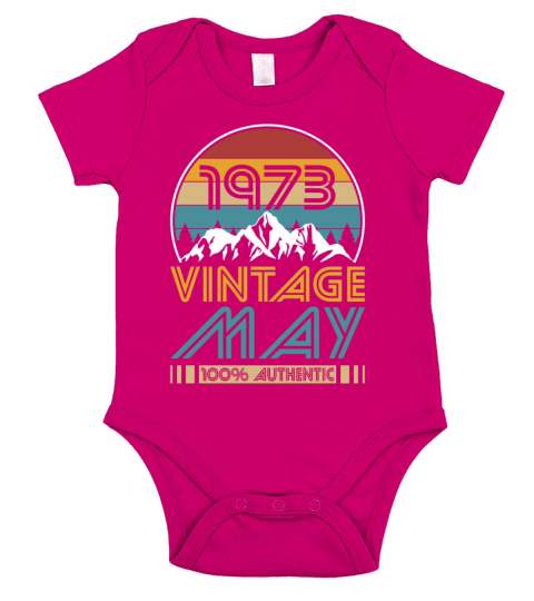50th birthday may 1973 vintage 1973 Short Sleeve Baby One-Piece