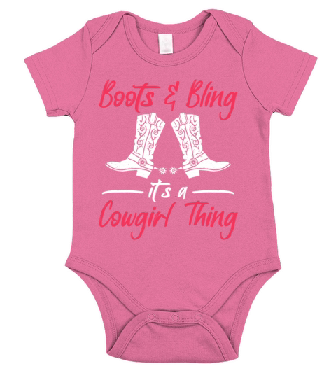 Boots And Bling Its A Cowgirl Thing Short Sleeve Baby One-Piece