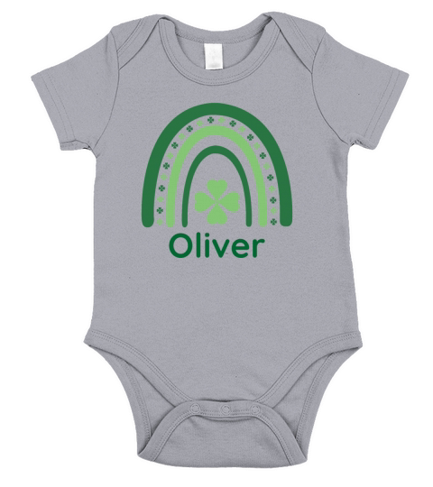 Oliver Clover Charm Boho Rainbow Short Sleeve Baby One-Piece