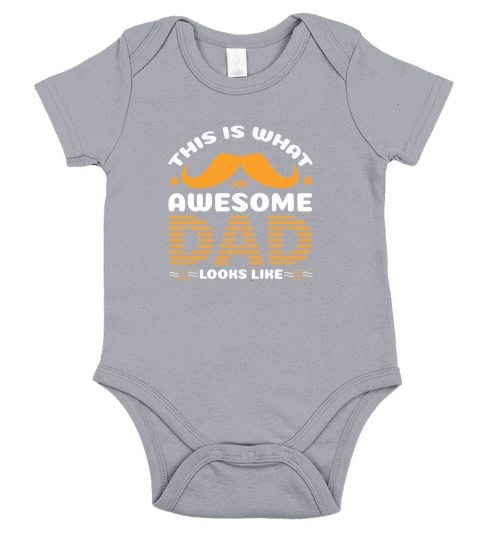 This is what an awesome dad looks like Short Sleeve Baby One-Piece