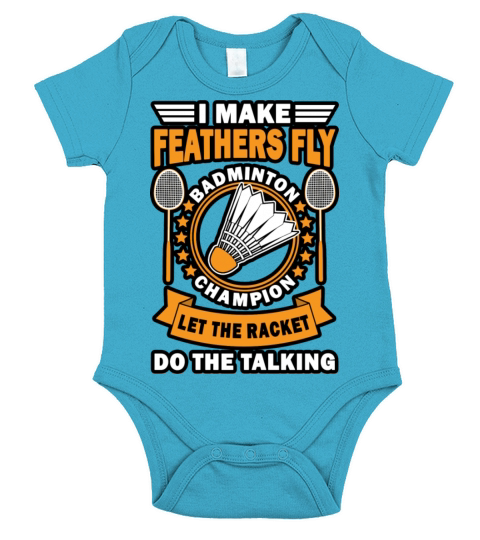 Vintage Badminton Quote Design Short Sleeve Baby One-Piece