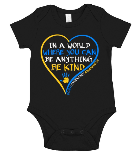 World Down Syndrome Day 2023 Be Kind Down Syndrome Short Sleeve Baby One-Piece