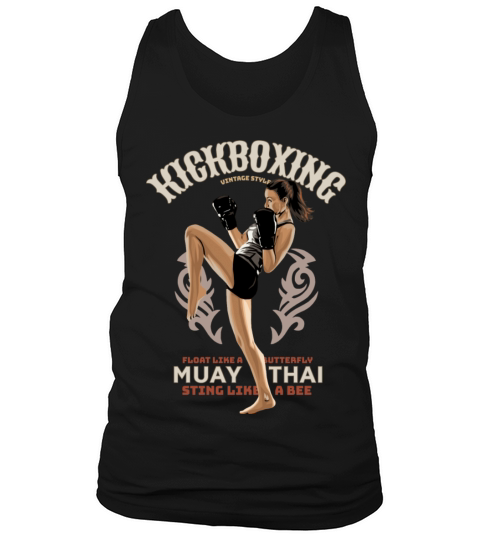 Kickboxing Girl Vintage Style Tank Top Unisex