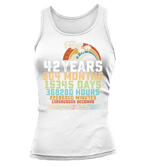 42nd Birthday 42 Years Hours Month Vintage Tank top Woman