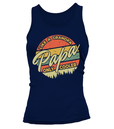 Papa Like Grandpa Cooler Retro Vintage Fathers Day Tank top Woman