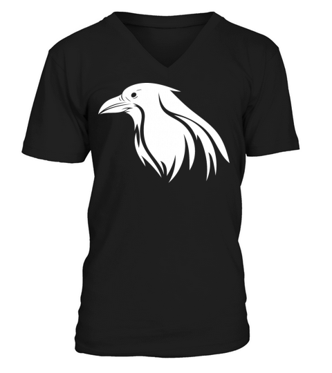 Cute Cunning Raven V-Neck T-shirt