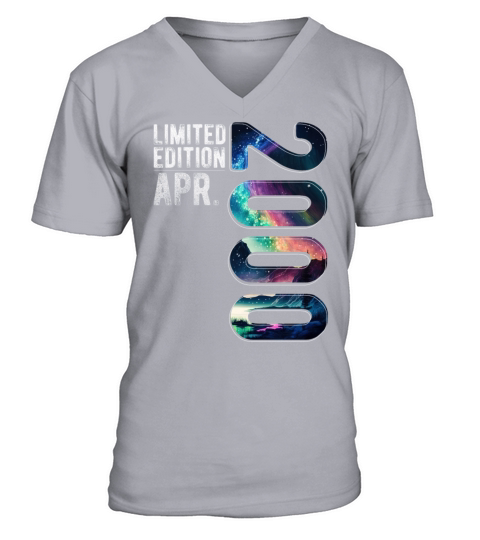 Limited Edition 2000 April Birthday Polar Lights V-Neck T-shirt