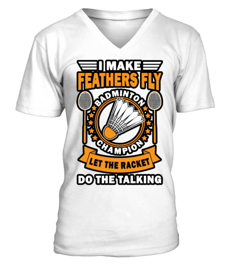 Vintage Badminton Quote Design V-Neck T-shirt