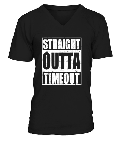 Vintage Straight Outta Timeout V-Neck T-shirt