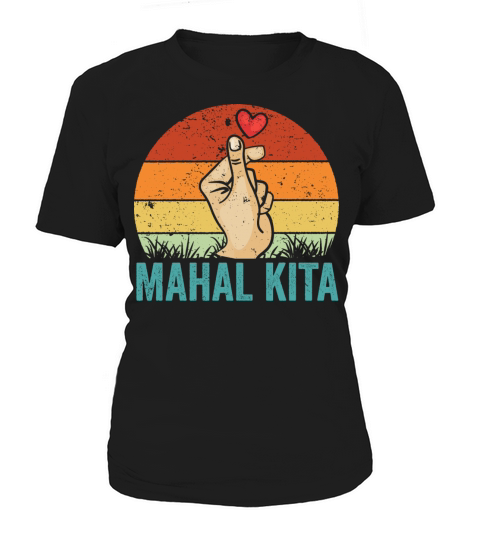 Vintage Mahal Kita Pinoy Finger Heart For Filipino Women's T-Shirt