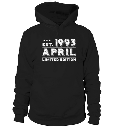 Est April 1993 - Birthday Present - Vintage Hoodie Unisex