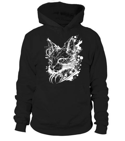 Space Cat In Vintage Tattoo Style Hoodie Unisex