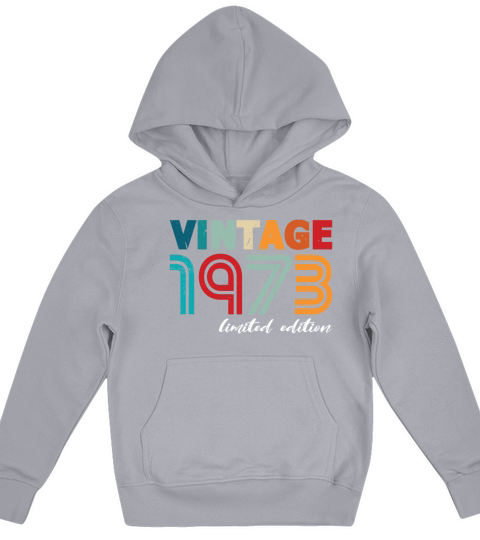 50th birthday vintage 1973 born in 1973 Kids Hoodie