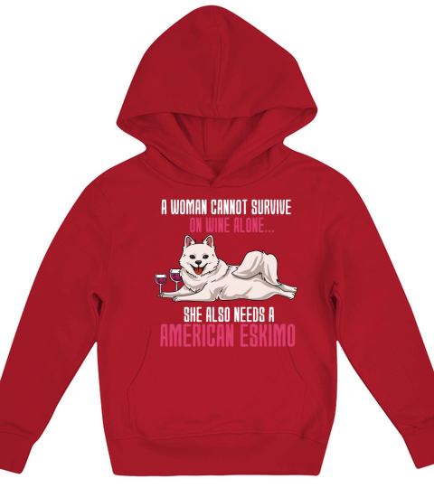 A Woman Cannot Survive On Wine Alone American Eski Kids Hoodie