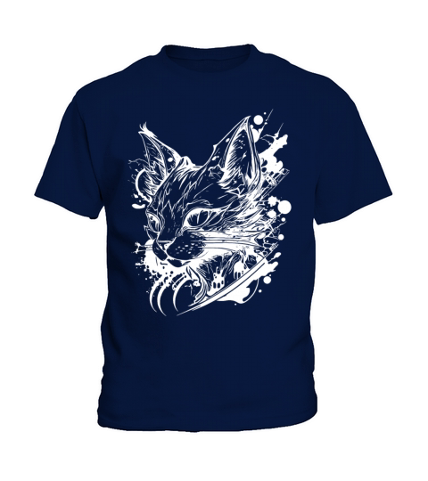 Space Cat In Vintage Tattoo Style Kids T-Shirt