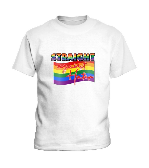 Straight Against Hater LGBT Pride Kids T-Shirt