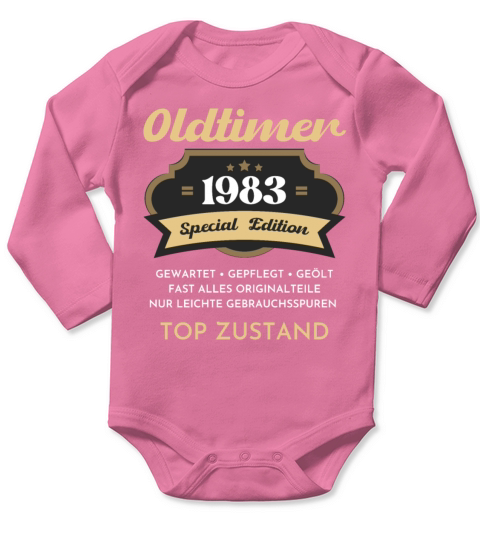 40th Birthday Vintage 1983 Long Sleeve Baby One-Piece