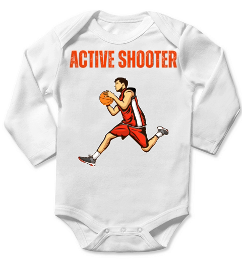 active shooter basketball Long Sleeve Baby One-Piece