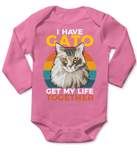 I Have Gato Get My Life Together Long Sleeve Baby One-Piece