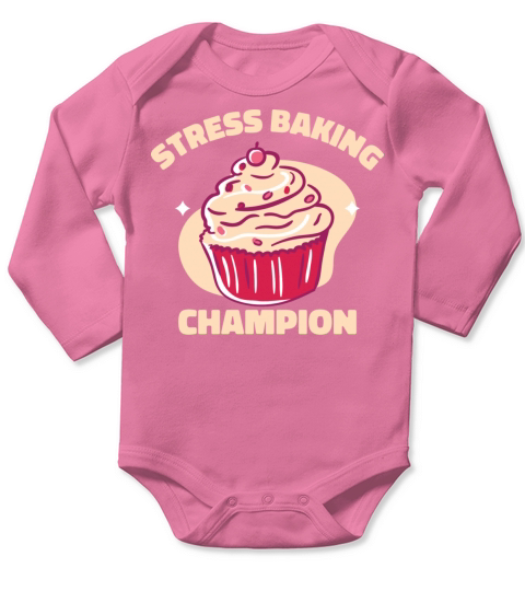 Pastry Chef Baking Champion Baked Goods Long Sleeve Baby One-Piece
