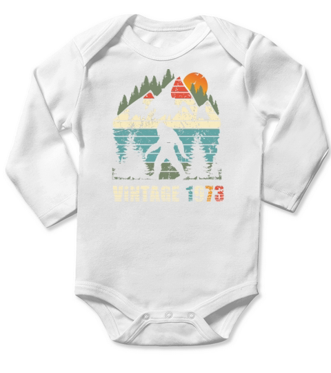 vintage 1973 yeti funny 50th birthday shirt Long Sleeve Baby One-Piece