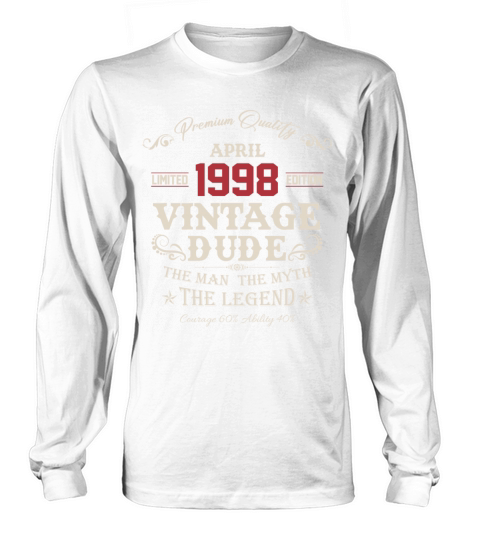 April 1998 Vintage Birthday Present Long sleeved Unisex