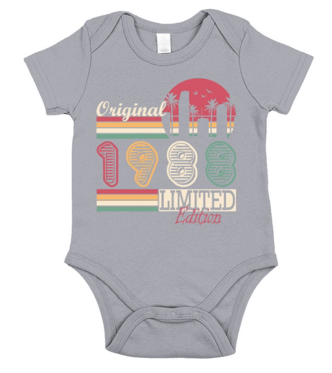 1988 Original Vintage Birthday Gift Short Sleeve Baby One-Piece