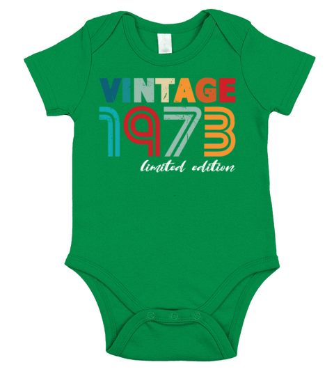 50th birthday vintage 1973 born in 1973 Short Sleeve Baby One-Piece