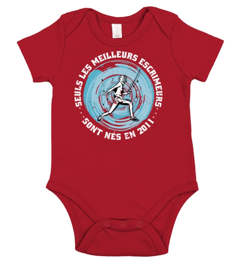Fencers born in 2011 Birthday Vintage Short Sleeve Baby One-Piece