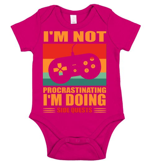 Im Not Procrastinating Im Doing Side Quests Short Sleeve Baby One-Piece