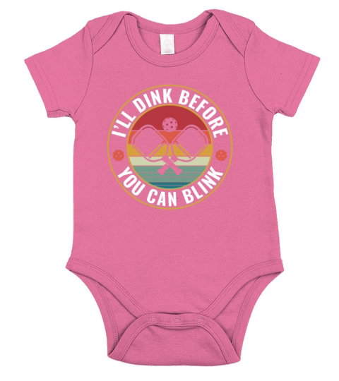 PicklebalI Ill Dink Before you can Blink Short Sleeve Baby One-Piece