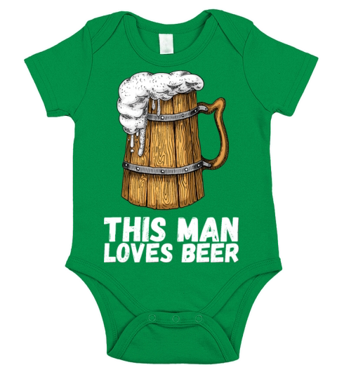 This man loves beer Short Sleeve Baby One-Piece