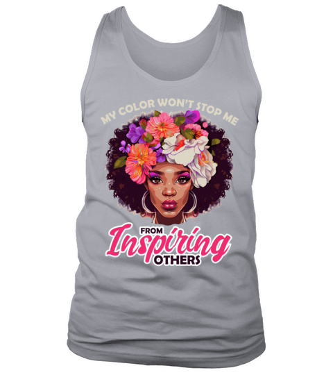 Positive Black History Month Quote Floral Afro Wom Tank Top Unisex