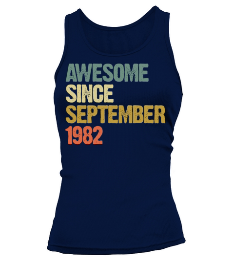 Awesome Since September 1982 Retro Vintage Gift Tank top Woman