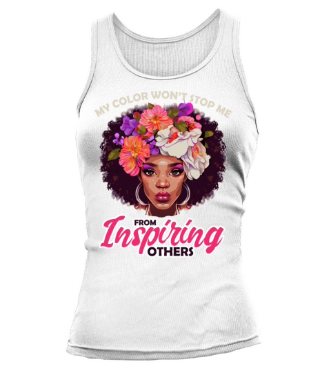 Positive Black History Month Quote Floral Afro Wom Tank top Woman