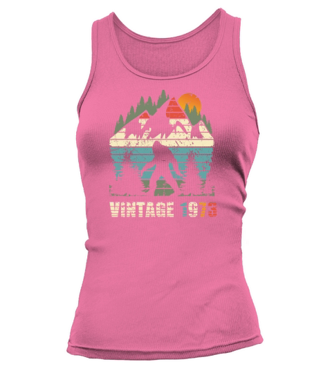 vintage 1973 yeti funny 50th birthday shirt Tank top Woman
