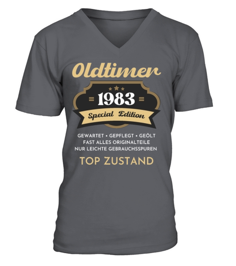 40th Birthday Vintage 1983 V-Neck T-shirt
