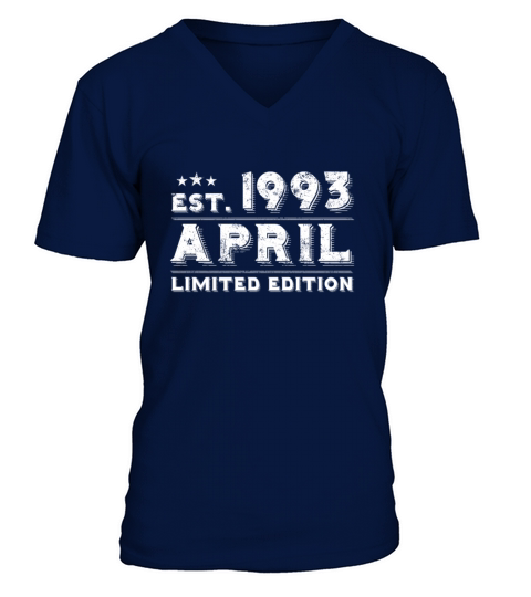 Est April 1993 - Birthday Present - Vintage V-Neck T-shirt