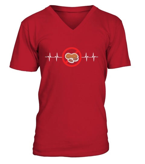 Peanut Allergy Awareness Peanut Allergic V-Neck T-shirt