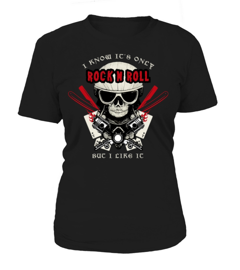 Its Only Rock n Roll But I Like It Rockabilly Bik Women's T-Shirt