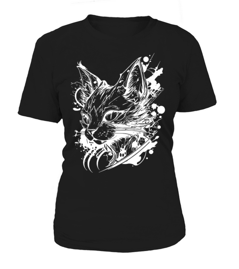 Space Cat In Vintage Tattoo Style Women's T-Shirt