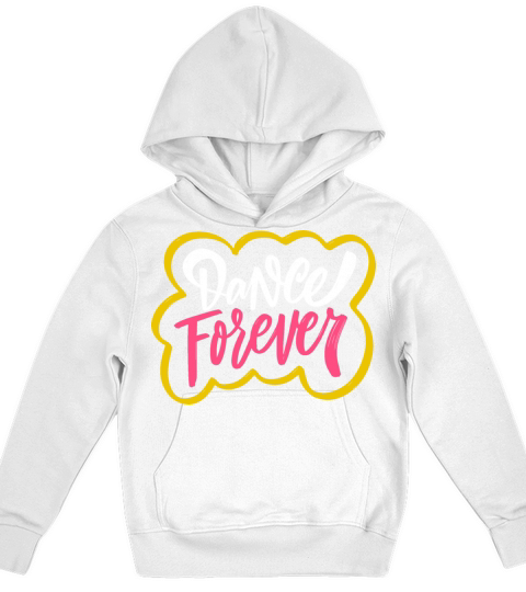 Dance forever colorful calligraphy phrase Kids Hoodie