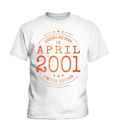 Birthday April 2001 Limited Edition Vintage Legend Kids T-Shirt